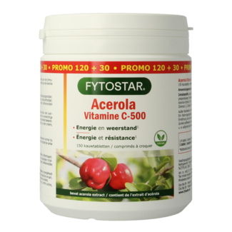 Fytostar Acerola Vitamin C 500 Chewable Tablets 150 Tablets