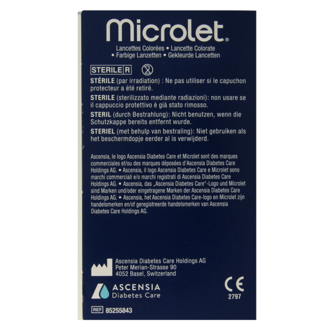 Lancette colorée Bayer Microlet P6571 1 pièce