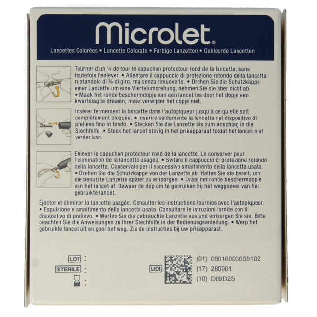 Bayer Microlet lancet gekleurd P6571 1 Stuks