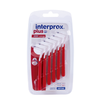 Interprox Cepillos interdentales Plus mini cónicos rojos 6 unidades