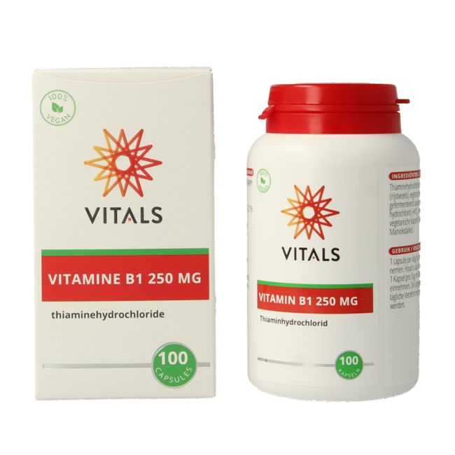 Vitamine B1 thiamine 250mg 100 Capsules