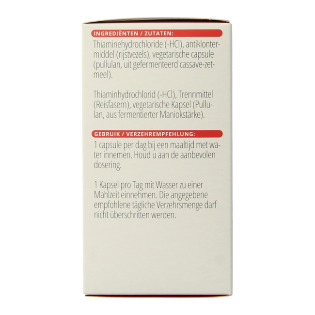 Vitamin B1 Thiamin 250mg 100 Kapseln