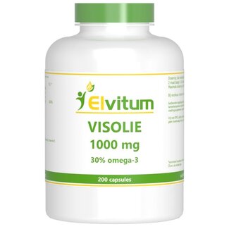 Elvitum Elvitum Visolie 1000mg omega 3 30% 200 Capsules