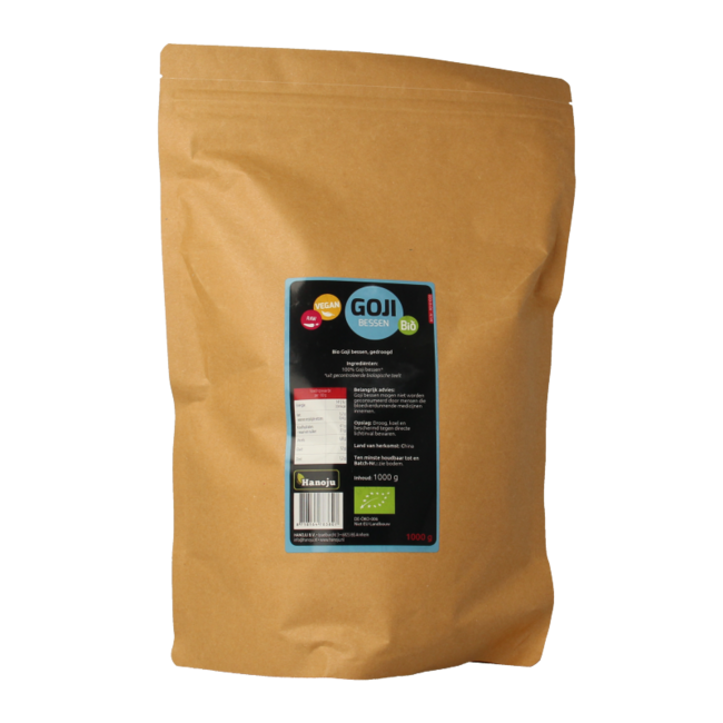 Hanoju Jagody Goji suszone słońcem bio 1 Kilogram