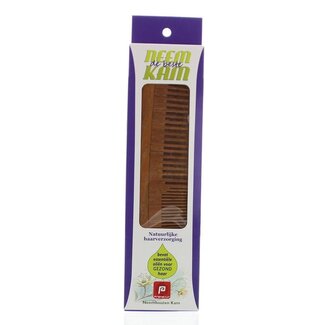 Holisan Peine de madera de neem recto combinado 1 unidad