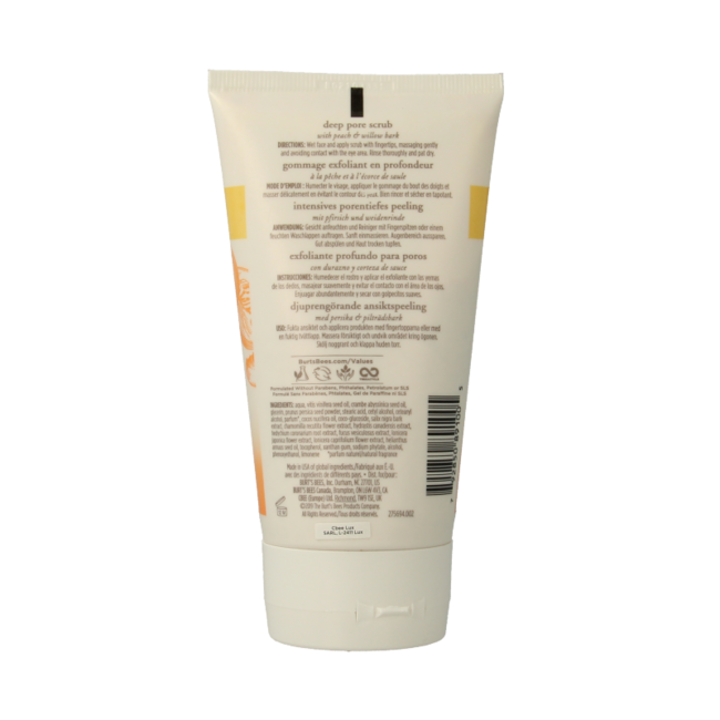 Burt's Bees Gommage Visage Pêche et Écorce de Saule 113,3 g