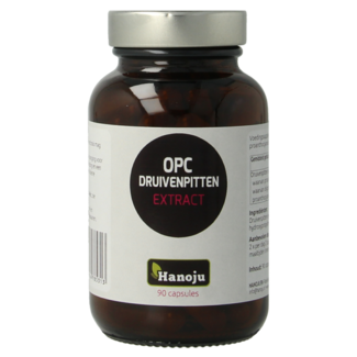 Hanoju Extracto de semilla de uva OPC 400mg 90 Cápsulas