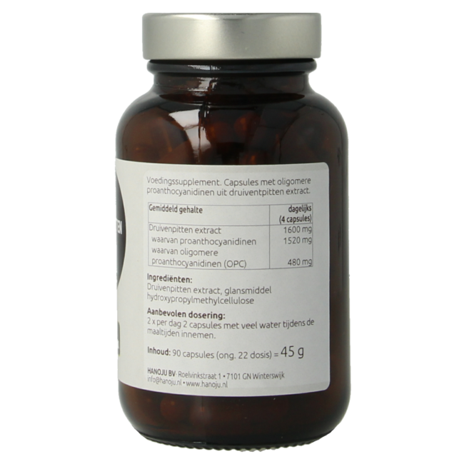 Extracto de semilla de uva OPC 400mg 90 Cápsulas