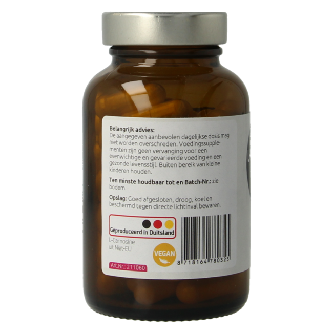L-Carnosina 400mg 60 Cápsulas vegetarianas