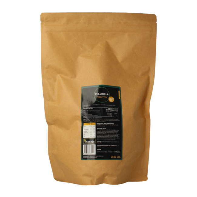 Hanoju Chlorella 2500 comprimidos en bolsa de papel