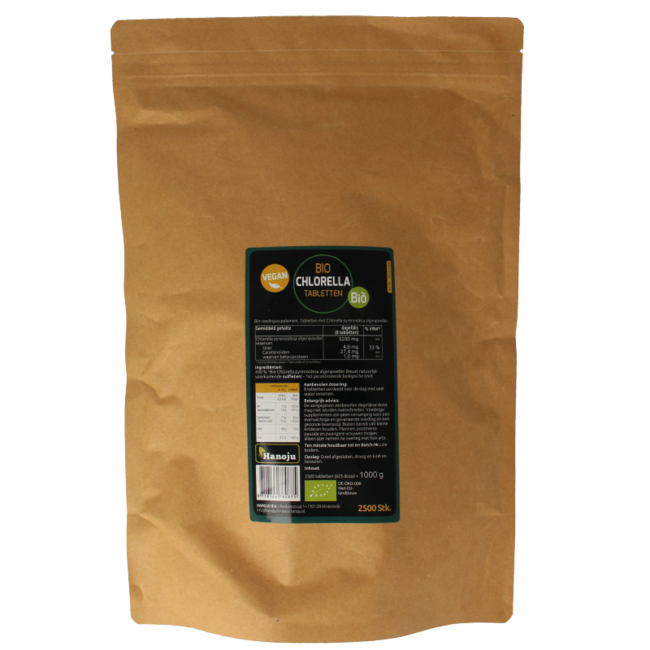 Hanoju Organic Chlorella Tablets Paper Bag 2500 Tablets