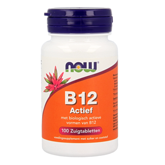NOW Vitamine B12 actief 100 Zuigtabletten