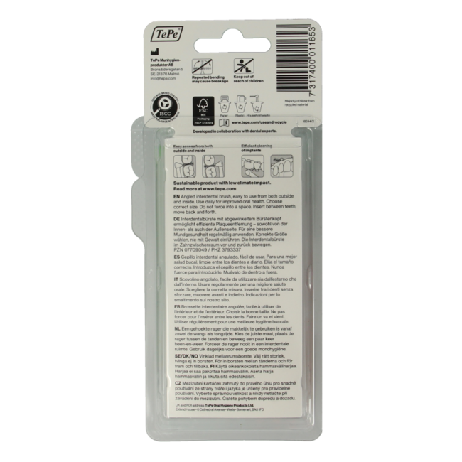 Pack mixte TePe Angle 6 pièces