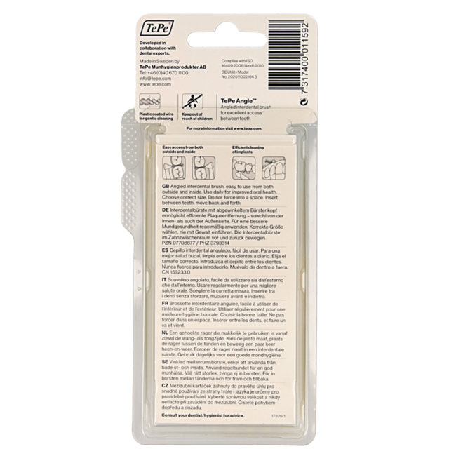 TePe Angle amarillo 0,7 mm talla 4 6 unidades