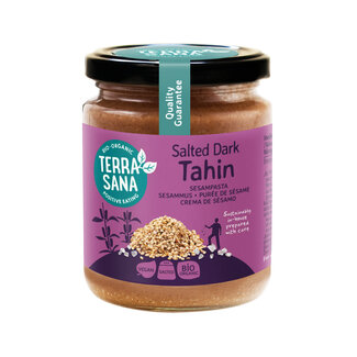 TerraSana Tahini brun, pâte de sésame au sel marin bio 250 Grammes
