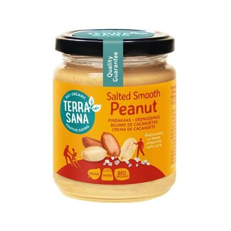 TerraSana Organic smooth peanut butter with Himalayan salt 250g
