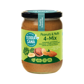 TerraSana TerraSana 4 mix mieszana pasta orzechowa bez soli bio 500 Gram