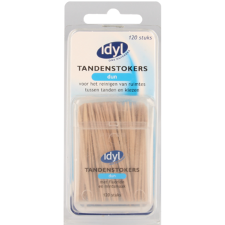 Idyl Idyl Palillos de dientes finos con flúor y sabor a menta 120 unidades