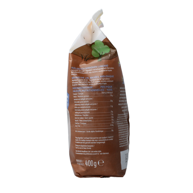 Zonnatura Lijnzaad gebroken bio 400 Gram