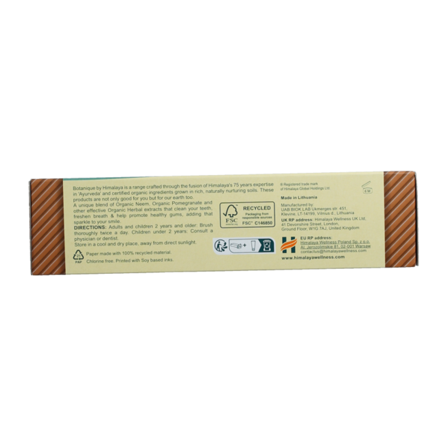 Dentifrice biologique neem et grenade 150 g