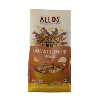 Allos Chrupiąca granola Allos z amarantusem i potrójnymi orzechami bio 400 g
