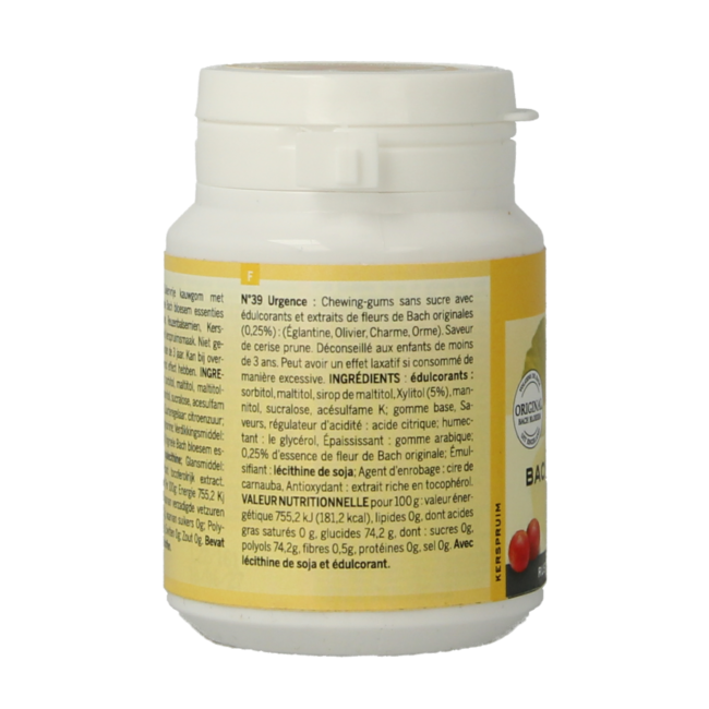 Chicles de Flores de Bach n.º 39 calma y relajación - 40 unidades