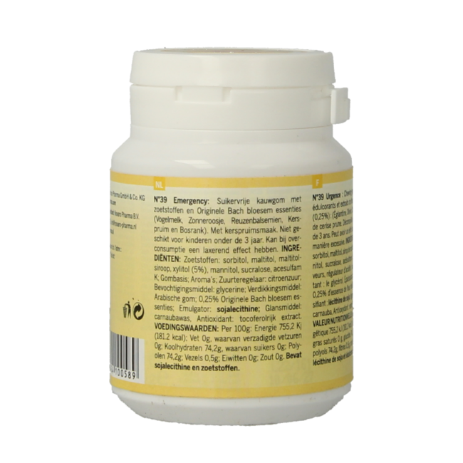 Guma do żucia z esencjami Bacha nr 39 spokój i relaks, 40 sztuk