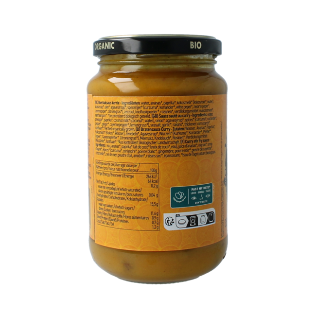 Yakso Curry wok saus bio 350,00 gramos