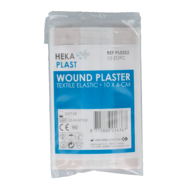 Heka Textile Plasters 10cm x 6cm - 10 Pack