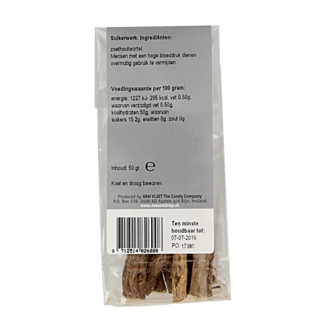 Palitos de regaliz en bolsa 50 g