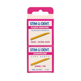 Stimudent Stuzzicadenti Sottili 4 x 40 Pezzi (160 Pezzi Totali)