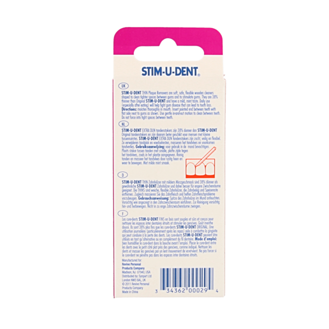 Cure-dents fins 4 x 40 pièces 160 unités