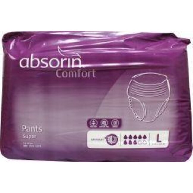 Mutandine Assorbenti Absorin Comfort Super Taglia L fino a 130 cm (16 Pezzi)
