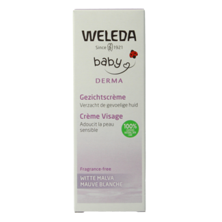 Weleda Crema facial de malva blanca para bebé piel sensible 50 ml