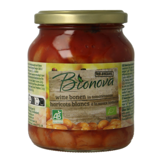 Bionova Bionova Weiße Bohnen in Tomatensoße Bio 350 Gramm