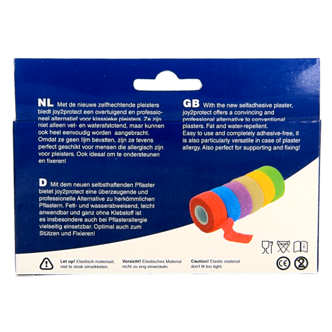 Joy2protect Pansements rapides lilas 2,5 cm x 4,5 m 2 rouleaux