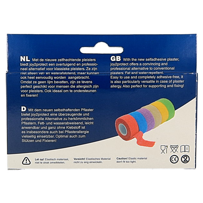 Joy2protect Apósito Rápido Autoadhesivo Verde 2,5 cm x 4,5 m, 2 Rollos