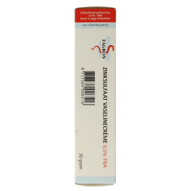 Fagron Zinc Sulphate Vaseline Cream 0.5% FNA 30 Gram