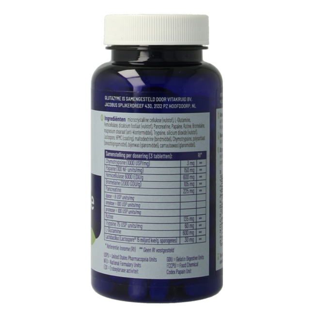 Glutazyme oa Enzimas digestivas y L-Glutamina 90 comprimidos