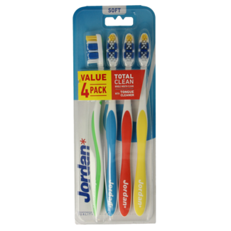 Jordan Zahnbürste Totalclean Soft, 4 Stück
