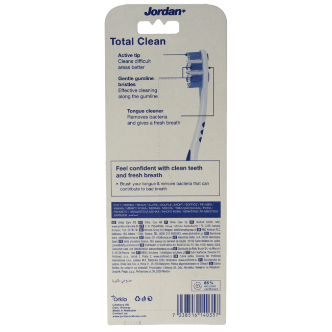 TotalClean Soft Toothbrushes, 4 Pack