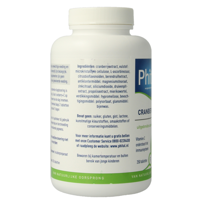 Phital Cranberry + C 250 Comprimidos