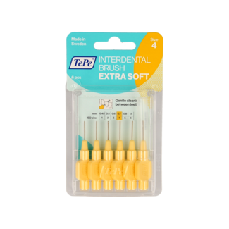 TePe Cepillo interdental extra suave amarillo claro talla 4 6 unidades