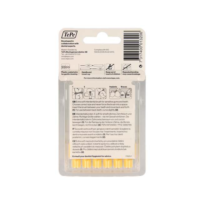 Cepillo interdental extra suave amarillo claro talla 4 6 unidades