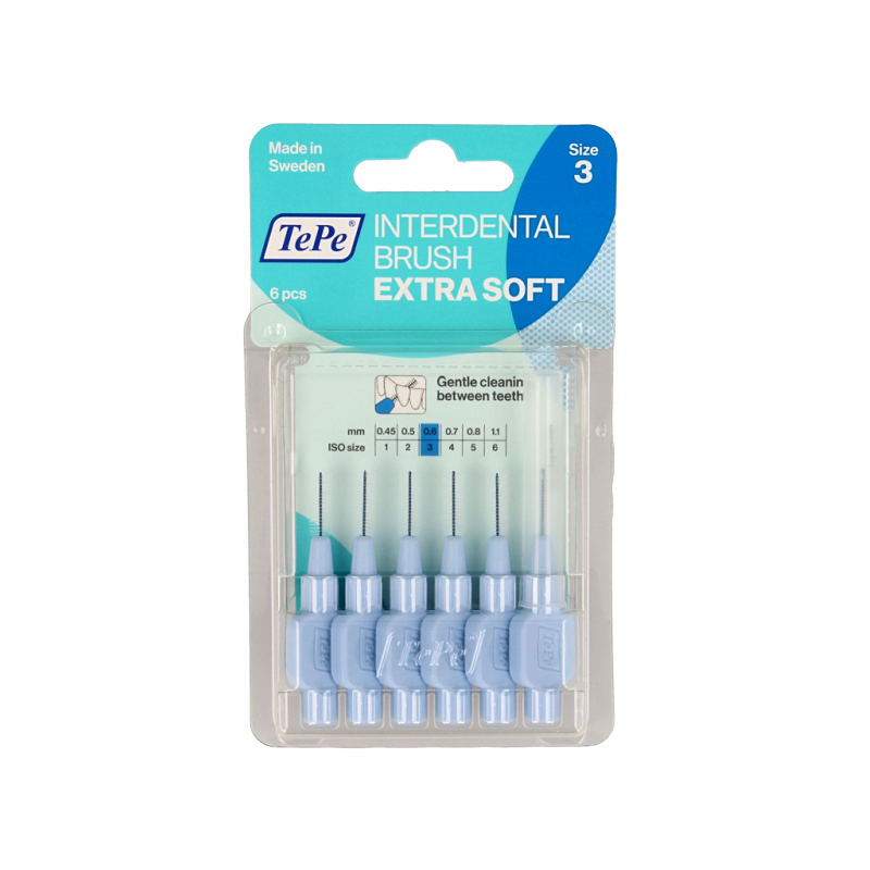 TePe Cepillo interdental extra suave azul claro talla 3 6 unidades
