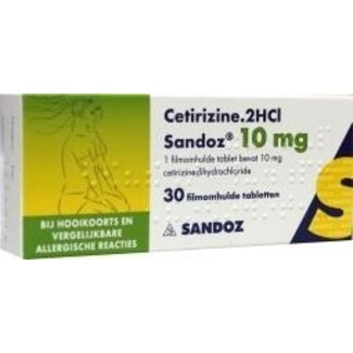 Sandoz Sandoz Cetirizine 2HCl 10 mg 30 Comprimidos