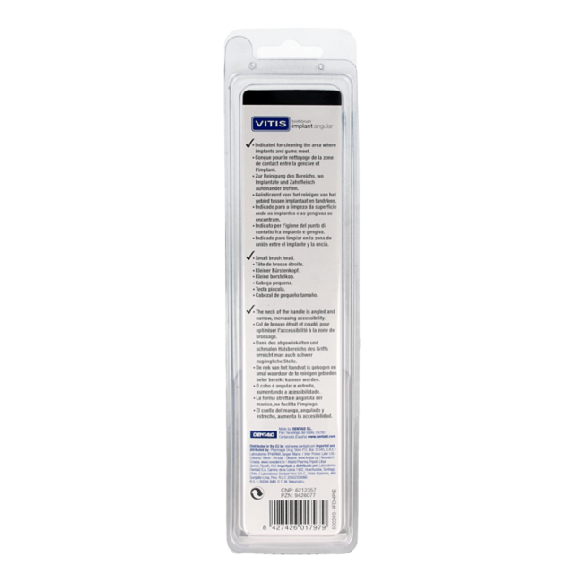 Szczoteczka do zębów Vitis Implant Angular, 1 sztuka