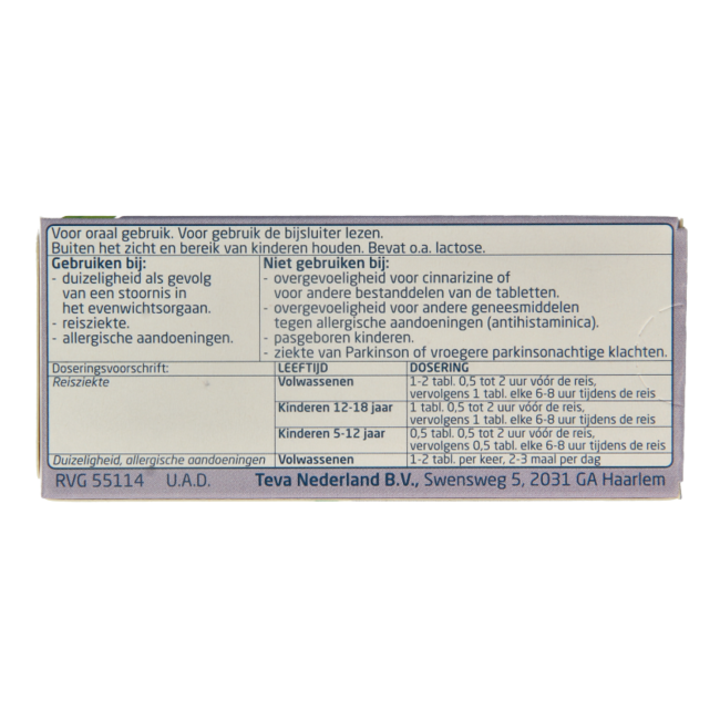 Cinnarizine 25mg 10 Tabletten