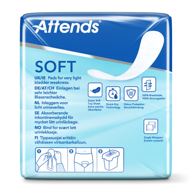 Compresa Attends Soft 1 Mini Long 16 unidades