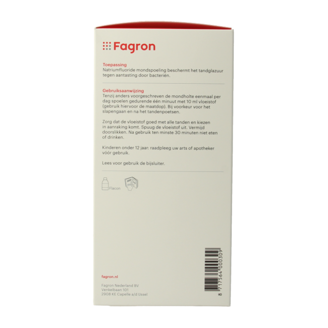 Fagron Natriumfluoride mondspoeling 0.05% 500 Mililitros